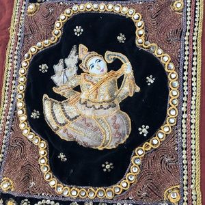 Vintage Gold Soutache Embroidered Embellished Bohemian Decor